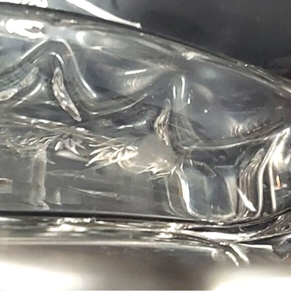 Silver City Glass Flanders Poppy Silver Overlay Crystal Divided Scalloped Dish - Picture 10 of 10